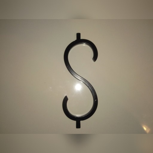 Zdjęcie oferty: Ozdoba stalowa kuta (kowalska) - dolar 3D