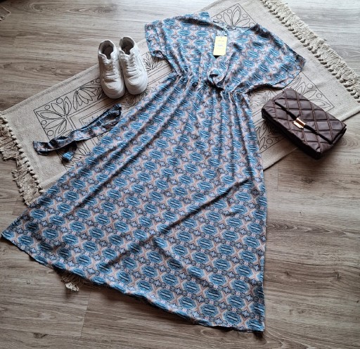 Zdjęcie oferty: Nowa sukienka midi, kopertowa, rozm.XL,100%wiskoza