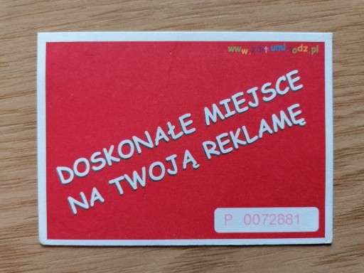 Zdjęcie oferty: Łódź - Bilet miesięczny - Migawka