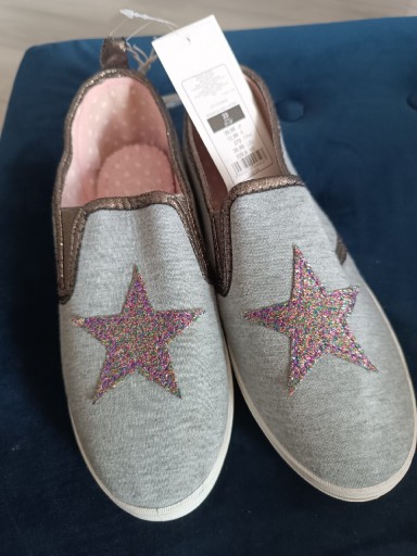 Zdjęcie oferty: Trampki slip on szare dziewczęce 33 cool club nowe