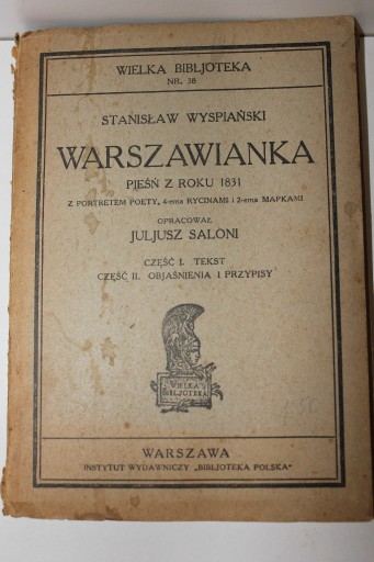 Zdjęcie oferty: Stanisław Wyspiański "Warszawianka"