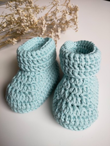 Zdjęcie oferty: buciki bamboszki handmade skarpety dla noworodka 