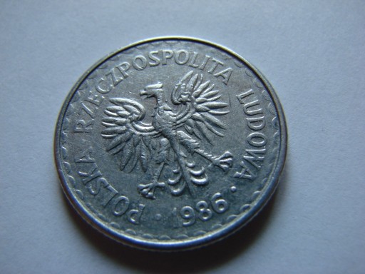 Zdjęcie oferty: 1 zł złoty 1986 destrukt