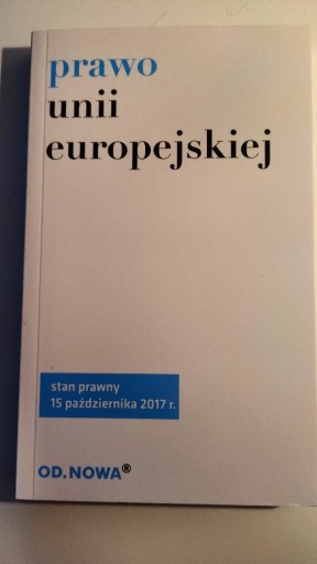 Zdjęcie oferty: Prawo unii europejskiej 