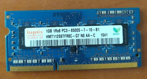 Zdjęcie oferty: Pamięć RAM DDR3 Hynix HMT112S6TFR8C-G7 1 GB