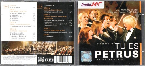 Zdjęcie oferty: Piotr Rubik, Zbigniew Książek – Tu Es Petrus - Ty Jesteś Skała [2xCD]