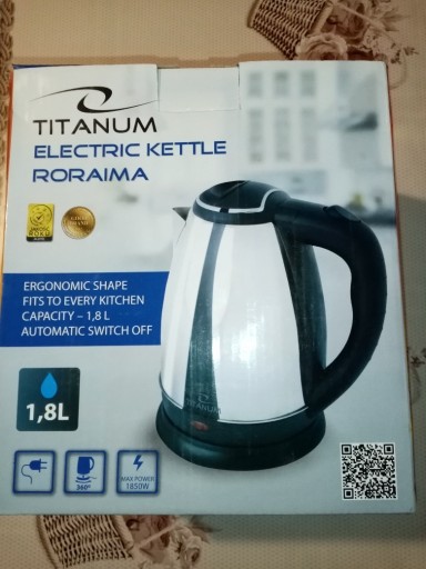 Zdjęcie oferty: Czajnik Tianum srebrny 1,8L, 1850W