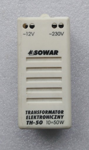 Zdjęcie oferty: SOWAR transformator elektroniczny do halogenów 50W