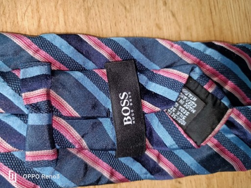 Zdjęcie oferty: Markowy krawat w paski Hugo Boss elegancki męski 