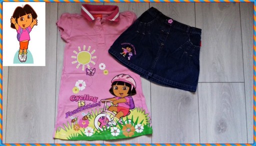 Zdjęcie oferty: DORA sukienka spódniczka jeansowa 98-104 cm GRATIS