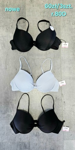 Zdjęcie oferty: Góra od stroju kąpielowego - r. 80D / 3 szt.