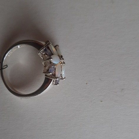 Zdjęcie oferty: Pierścionek srebrny opale ametyst