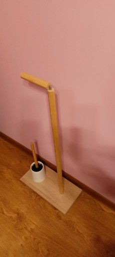 Zdjęcie oferty: Stojak  drewniany na papier toaletowy ze szczotką