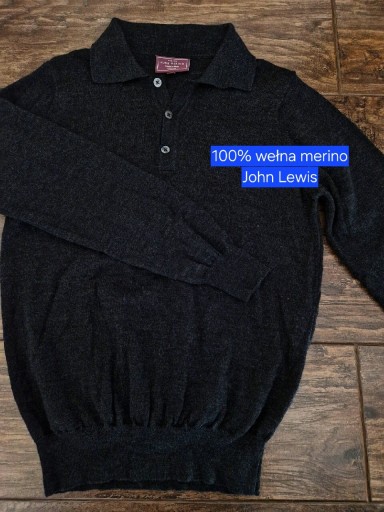 Zdjęcie oferty: Męski sweter John Lewis, polo z wełny merino, eur