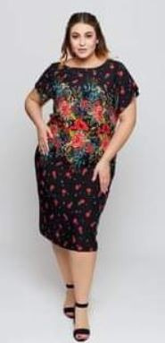 Zdjęcie oferty: GRANDIO SUKIENKA MIDI W KWIATY PLUS SIZE 46 48