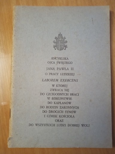 Zdjęcie oferty: Jan Paweł II "Encyklika o pracy ludzkiej"
