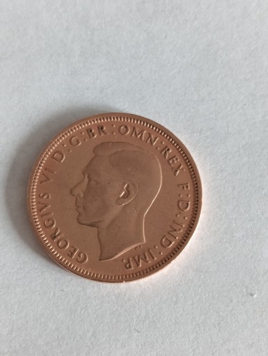 Zdjęcie oferty: Wielka Brytania half penny 1945