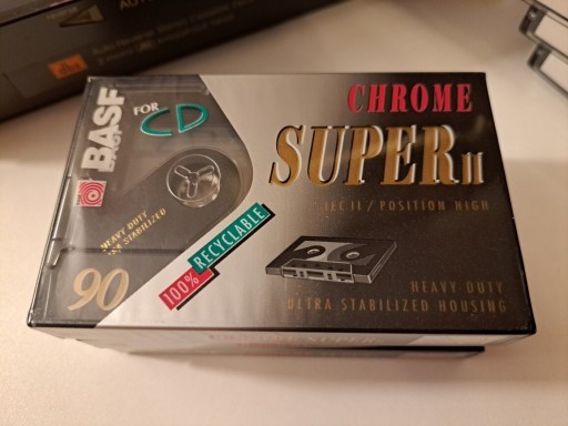 Zdjęcie oferty: Kaseta magnetofonowa BASF super chrome 90 min