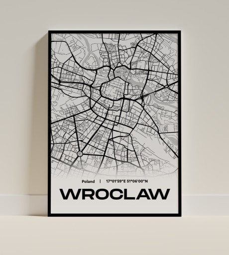 Zdjęcie oferty: Plakat mapa Wrocław A3