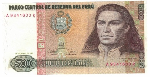 Zdjęcie oferty: PERU - 500 INTIS - 1987 r