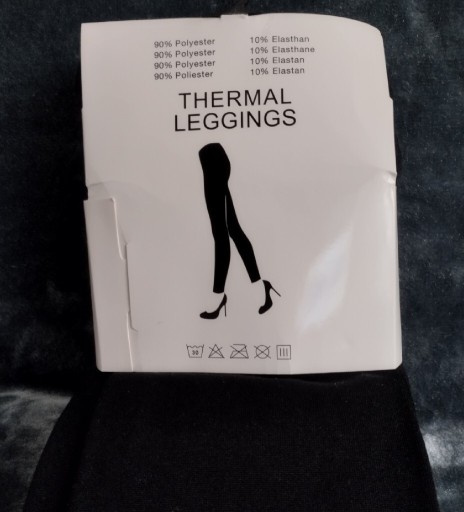 Zdjęcie oferty: Ocieplane / termiczne czarne legginsy rozm m/l