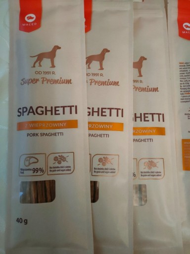 Zdjęcie oferty: Przekąska Maced Spaghetti wieprzowina 40g, pies