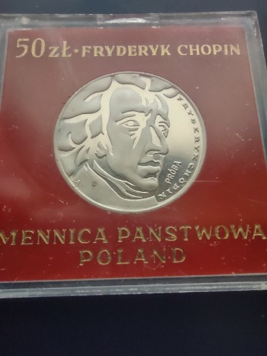 Zdjęcie oferty: 50 zł Fryderyk Chopin Mennicza 1972 r PRÓBA 