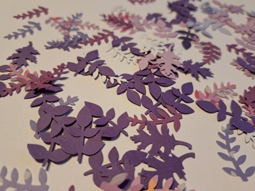 Zdjęcie oferty: Liście fioletowe, różnokształtne Handmade