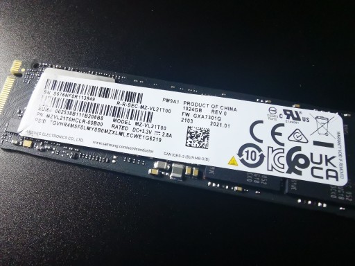 Samsung SSD NVMe 1TB MZ-VL21T00 PM9A1 PCIe 4.0 | Gdańsk | Kup teraz na ...