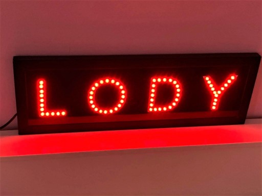 Zdjęcie oferty: Szyld reklamowy LODY 60x20 cm LED zewnętrzny