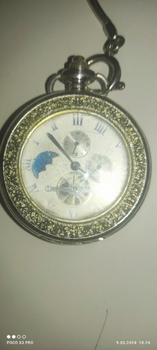 Zdjęcie oferty: Kieszonkowy zegarek MECHANICZNY z fazami KSI