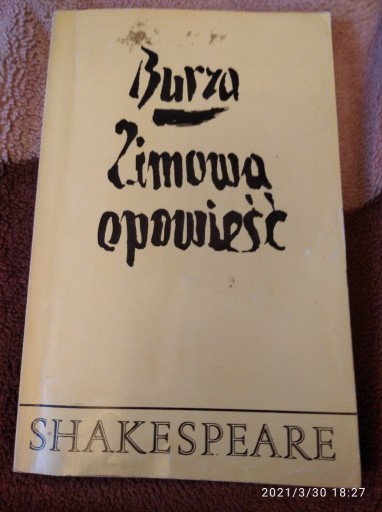 Zdjęcie oferty: W. Shakespeare - dramaty "Burza, Zimowa opowieść"