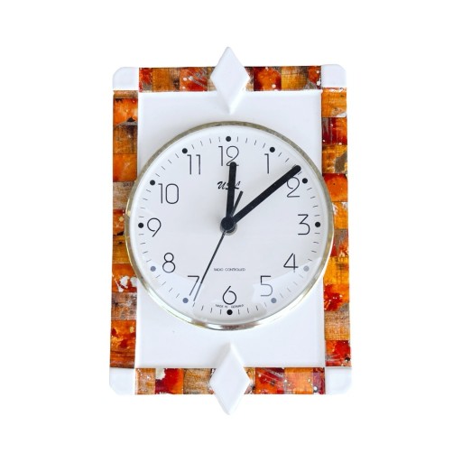 Zdjęcie oferty: Zegar ścienny USL Radio Controlled | Niemcy | Lata 80/90. | Ceramiczna rama