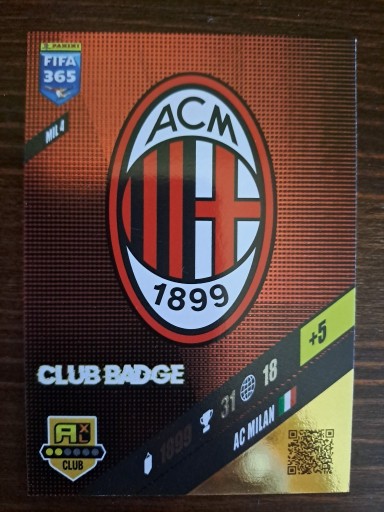 Zdjęcie oferty: Panini Fifa 365 2024,MIL4,Club Badge,AC Milan