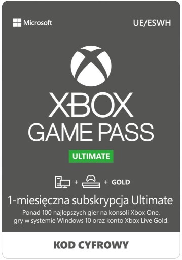 Zdjęcie oferty: Subskrypcja XBOX GAME PASS Ultimate 1 miesiąc