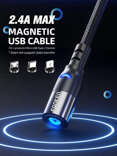 Zdjęcie oferty: Fonken kabel magnetyczny micro USB 1m 