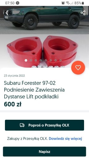 Zdjęcie oferty: Podniesienie zawieszenia subaru forester 