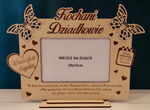 Zdjęcie oferty: Ramka na ZDJĘCIE Dzień Babci i Dziadka PREZENT