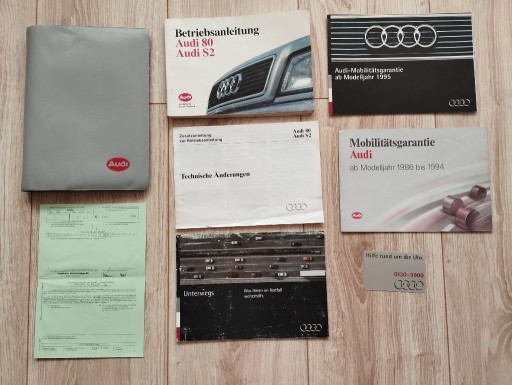Zdjęcie oferty: Zestaw instrukcja opis okładka Audi 80 B4