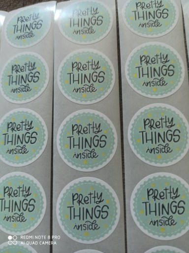 Zdjęcie oferty: Naklejki Pretty things inside/ piękne rzeczy w ..