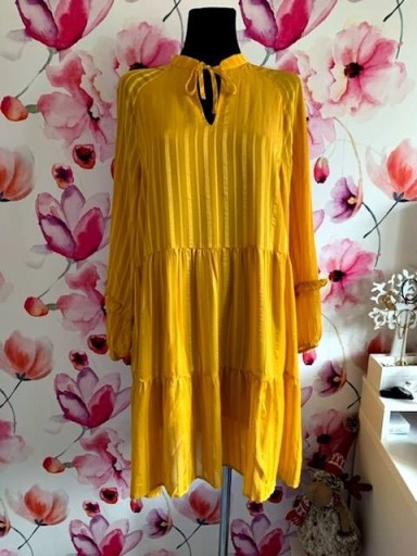 Zdjęcie oferty: ichi sukienka midi luźny fason żółta hit roz.36