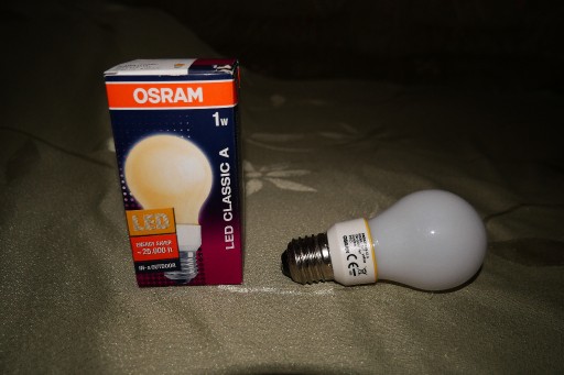 Zdjęcie oferty: Żarówka żółta LED klasyczna Osram E27 1W na bal