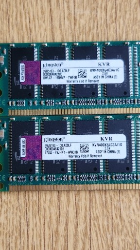Zdjęcie oferty: Pamięć RAM DDR Kingston KVR400X64C3A 1GB 400MHZ CL3