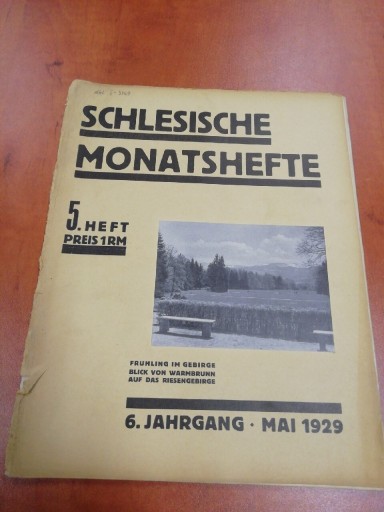 Zdjęcie oferty: Schlesische Monatshefte Mai 1929