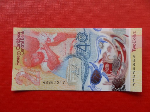 Zdjęcie oferty: Karaiby Wschodnie 2 Dollars 2023 Pick 61 UNC