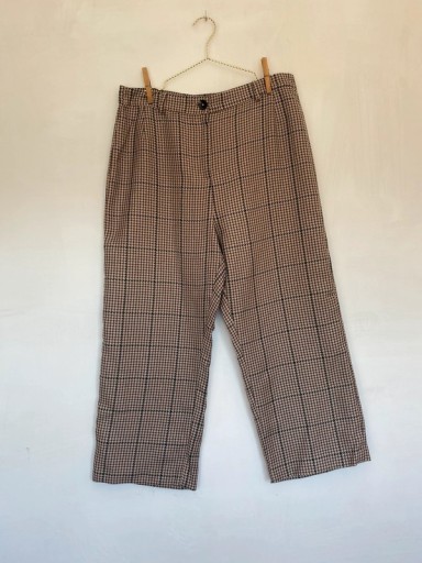 Zdjęcie oferty: Brązowe eleganckie spodnie w kratkę plus size Primark 48 4xl krótsze