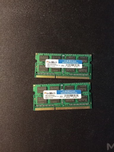 Zdjęcie oferty: Pamięć DDR3 2x8Gb do laptopa 204pinowe Samsung 