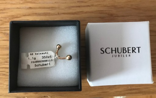 Zdjęcie oferty: złoty kolczyk Schubert