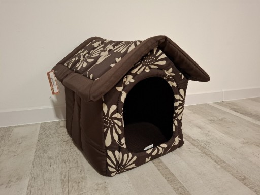 Zdjęcie oferty: Hobbydog domek buda dla małego psa, w kwiaty - brązowa R1
