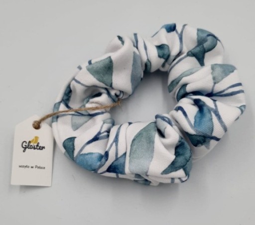 Zdjęcie oferty: Scrunchie frotka Nieb. liście - Gloster